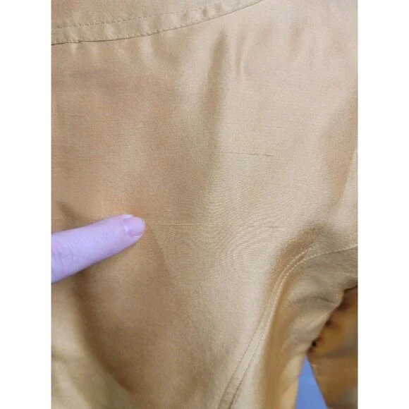 Coldwater Creek Women's Petite 3/4 Sleeve Button Jacket Sz P10 Yellow Old Money - Picture 5 of 7